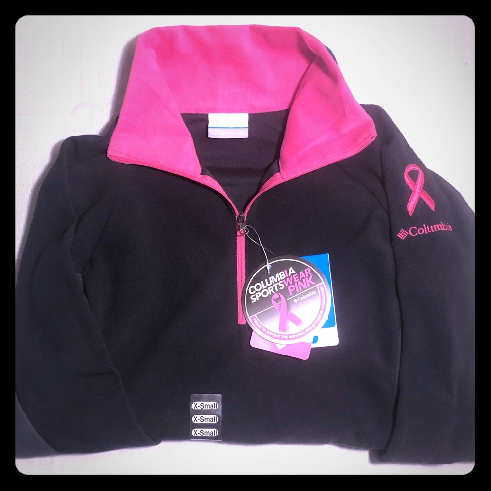 Ladies Breast Cancer awareness Columbia half zip